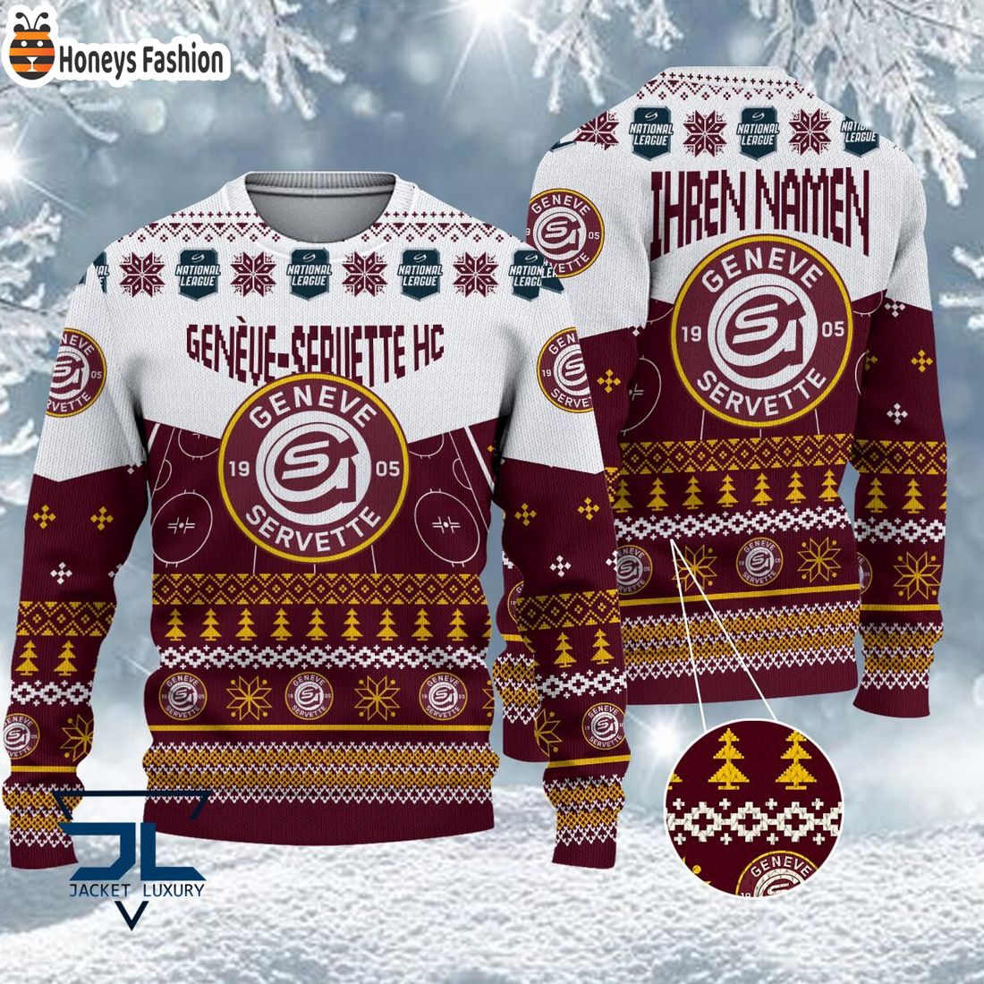 HOT Geneve Servette HC National League 2023 Logo Ugly Christmas Sweater