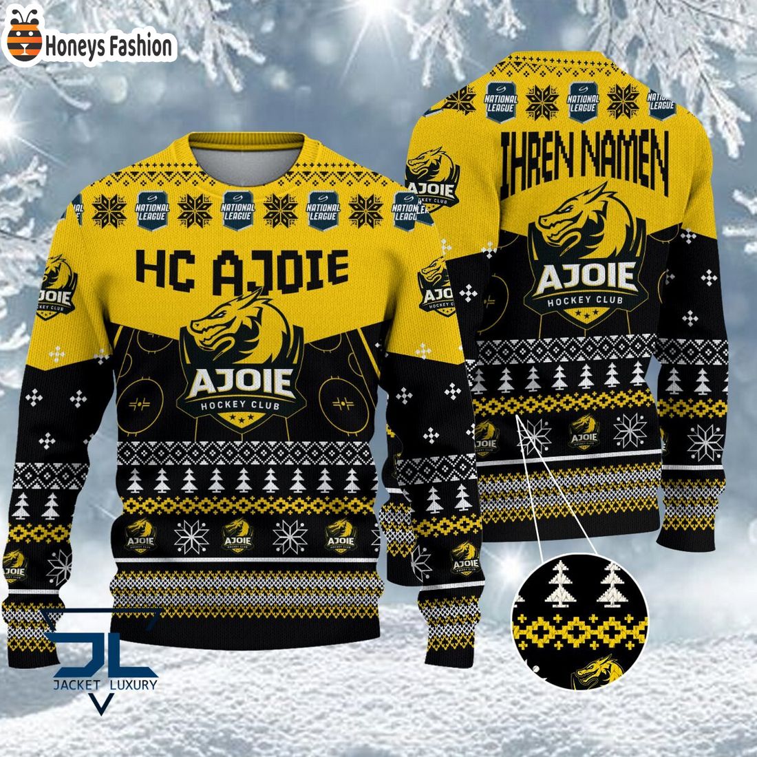 HOT HC Ajoie National League 2023 Logo Ugly Christmas Sweater