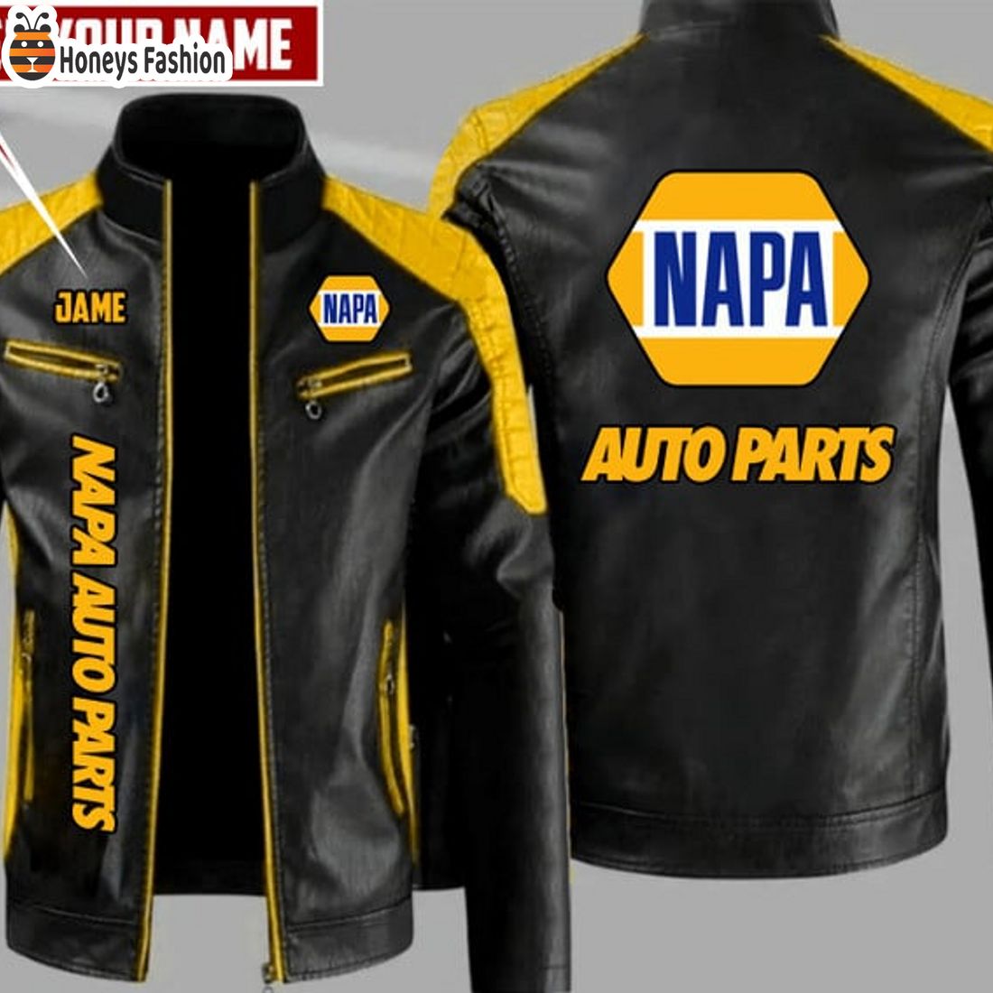 HOT Napa Auto Parts Custom Name Leather Jacket