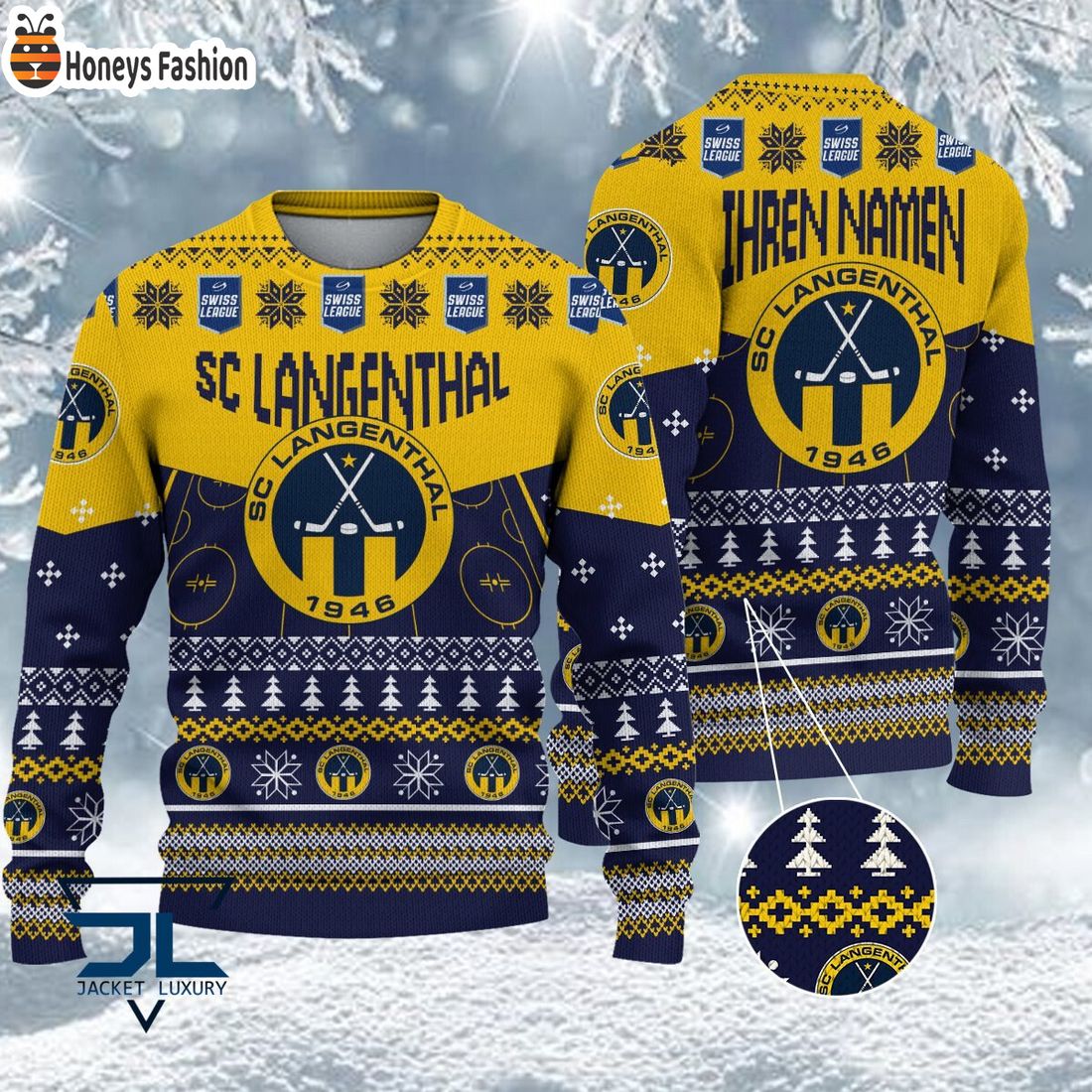 HOT SC Langenthal National League 2023 Logo Ugly Christmas Sweater