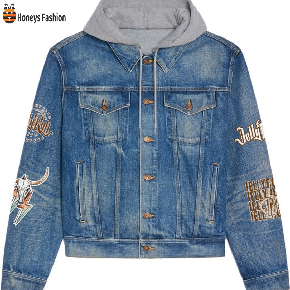 HOT TRENDING Jelly Roll Sombody Save Me Hooded Denim Jacket