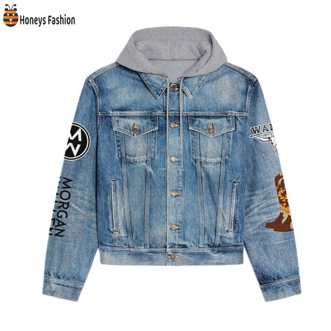 HOT TRENDING Morgan Wallen I Know That Last Night Hooded Denim Jacket