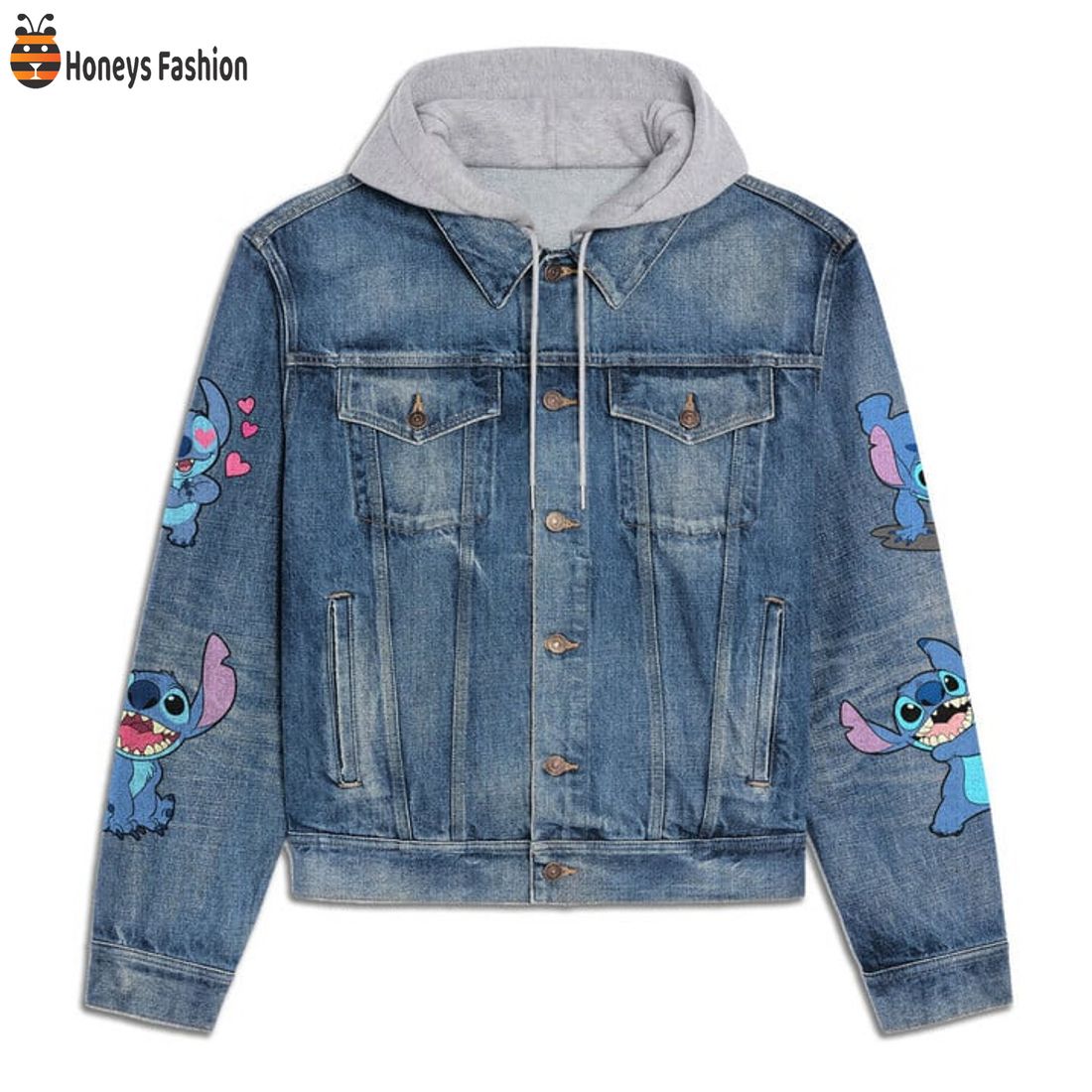 HOT TRENDING Stitch I’m Not Short Size Hooded Denim Jacket