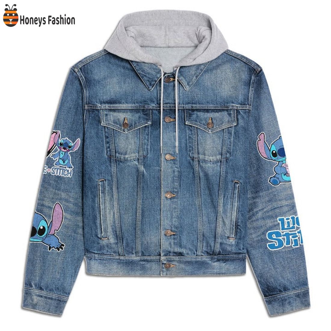 HOT TRENDING Stitch Is My Spirit Animal Hooded Denim Jacket