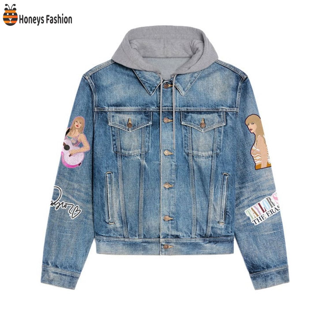 HOT TRENDING Taylor Swift The Eras Tour Concert Film Hooded Denim Jacket