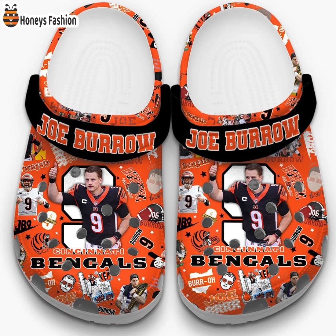 Joe Burrow Cincinnati Bengals Crocs Clogs