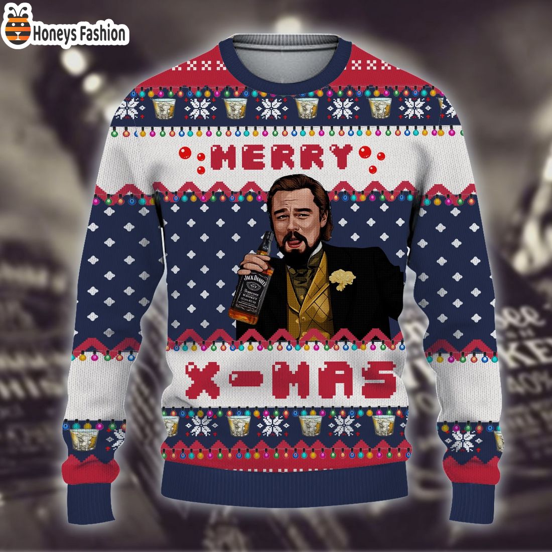 Leonardo Dicaprio & FireBall Merry X-Mas Ugly Christmas Sweater