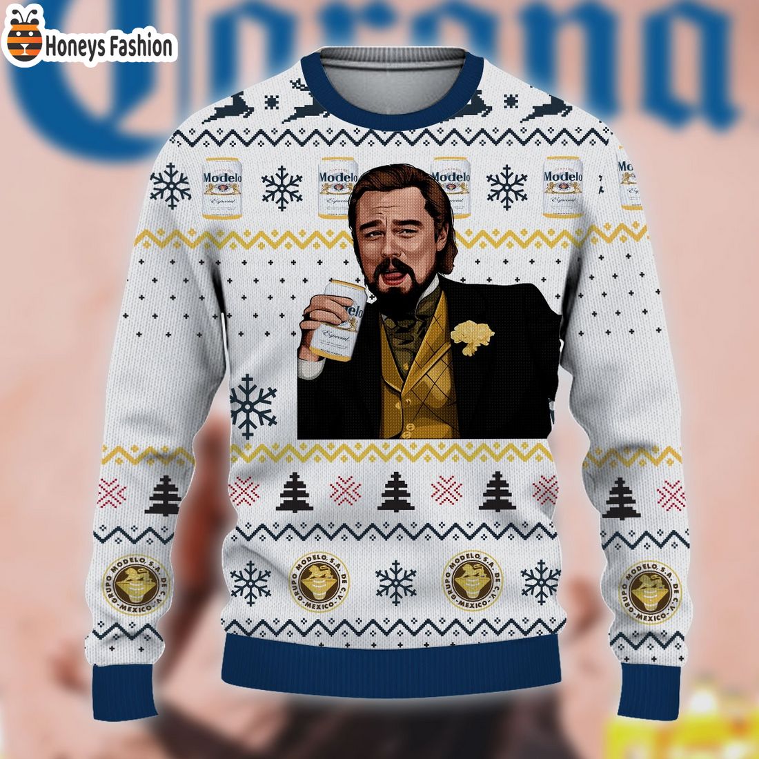 Leonardo Dicaprio & Modelo Ugly Christmas Sweater