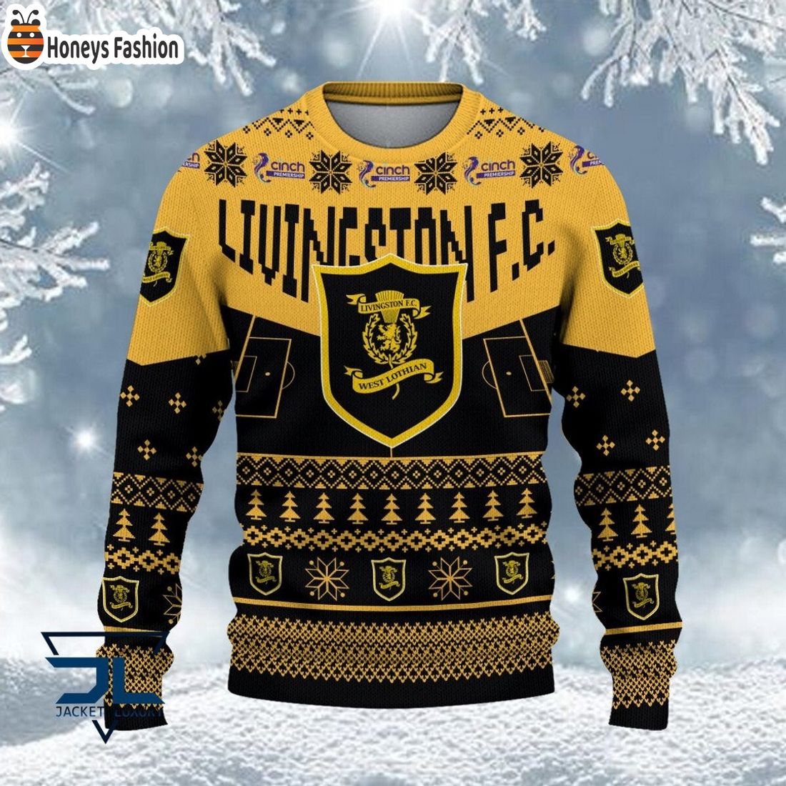 Livingston FC 2023 Custom Name Ugly Christmas Sweater