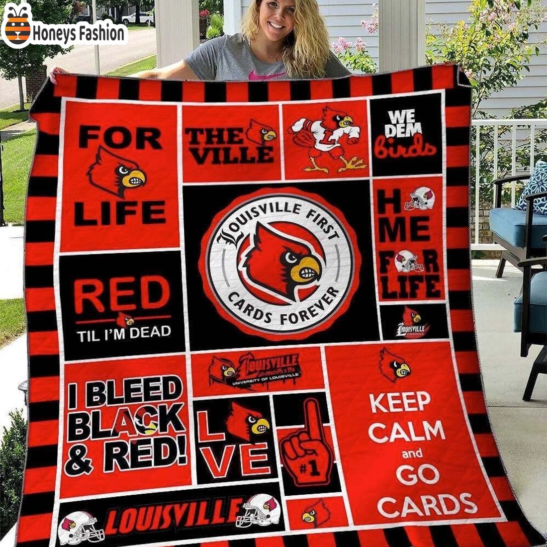 Louisville Cardinals NCAA Quilt Blanket