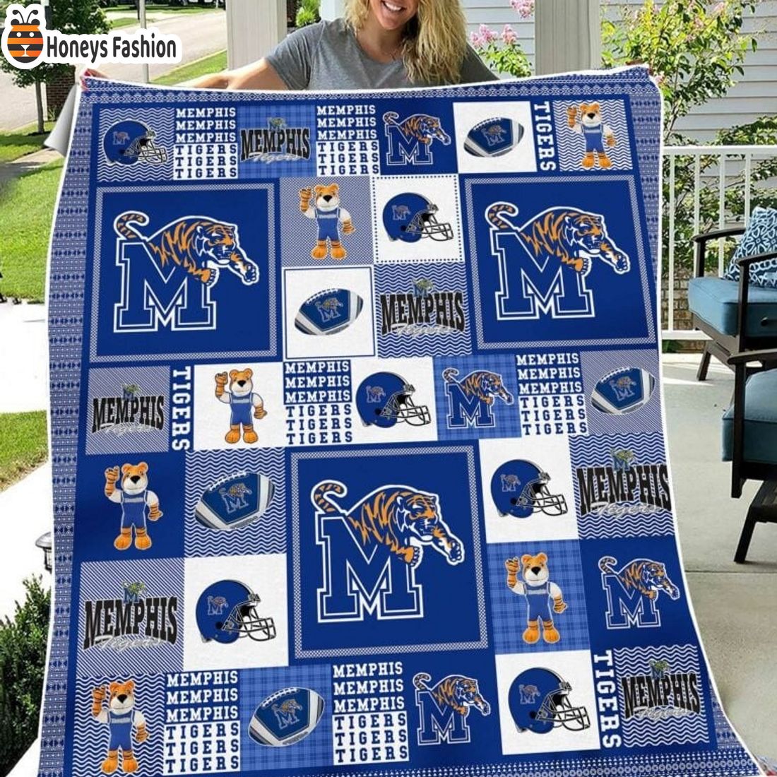 Memphis Tigers NCAA Quilt Blanket