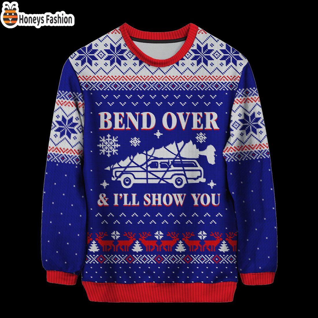 NEW Bend Over And I'll Show You Car ugly christmas sweater