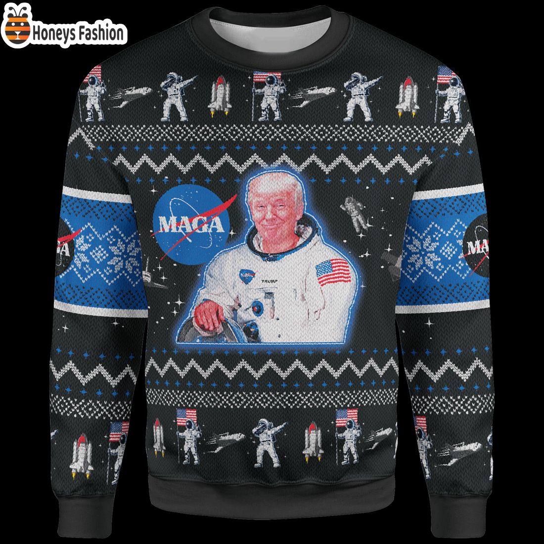 NEW Donald Trump Maga Space Force ugly christmas sweater