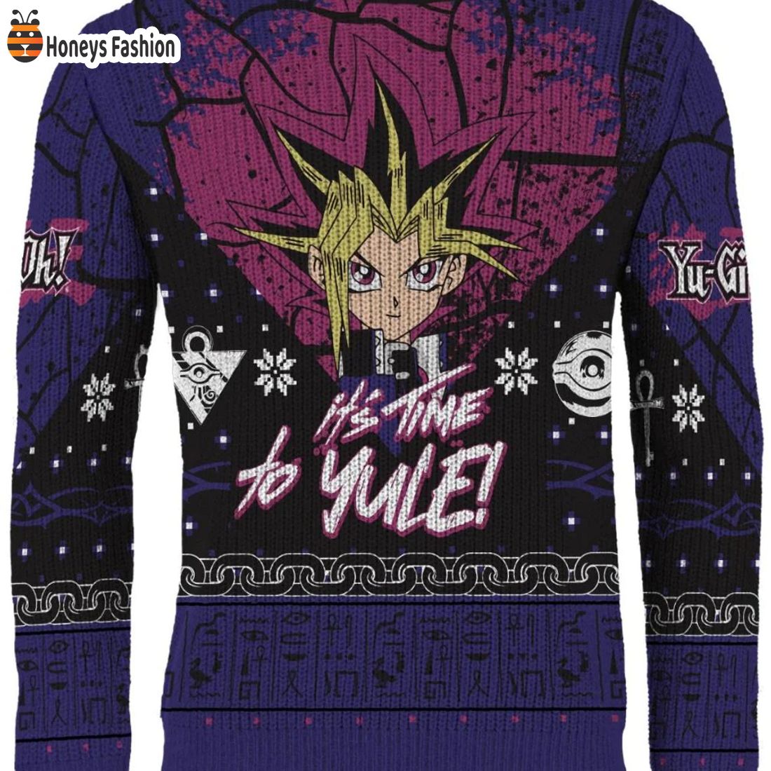 NEW Yu Gi Oh It’s Time To Yule Purple Ugly Christmas Sweater