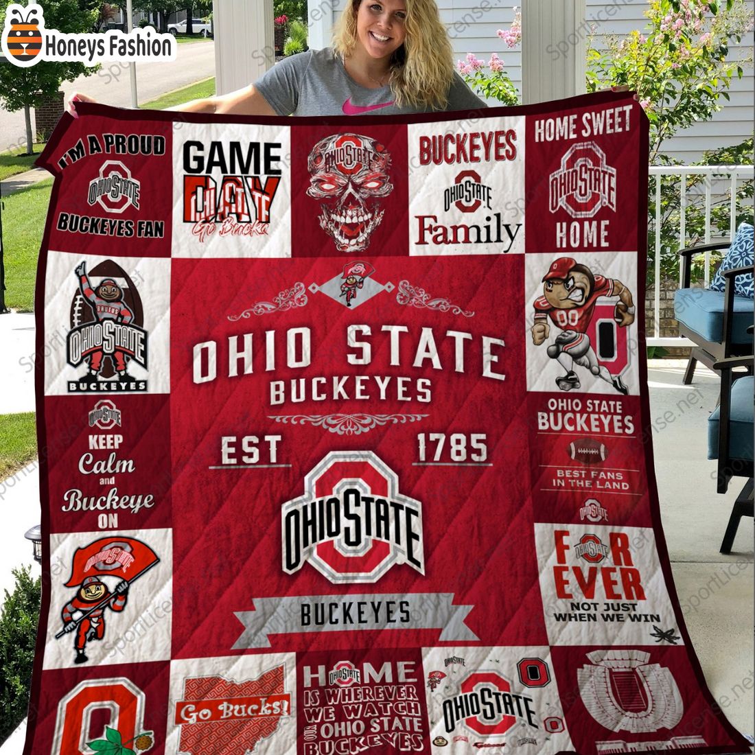 Ohio State Buckeyes NCAA Quilt Blanket