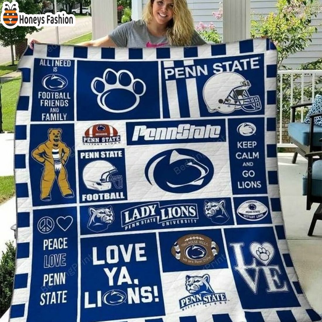 Penn State Nittany Lions NCAA Quilt Blanket