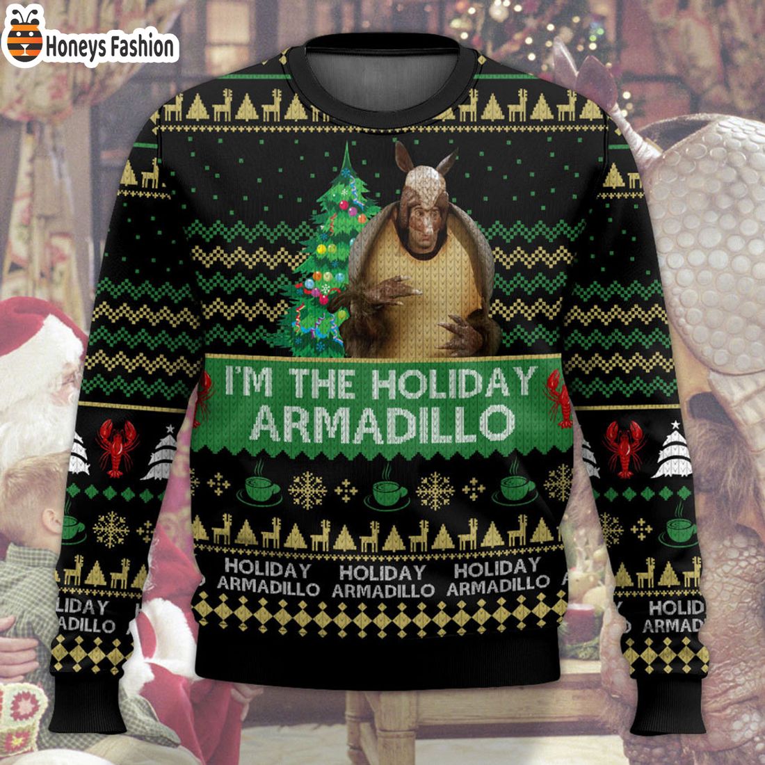 PRODUCT Friends I’m The Holiday Armadillo Ross Christmas Ugly Sweater