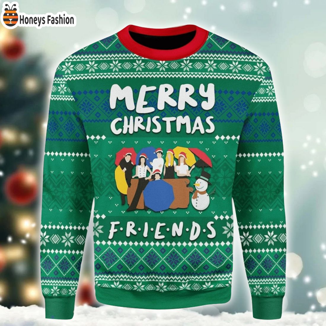 PRODUCT Friends Movie Art Characters Christmas Ugly Sweater