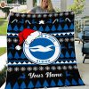 SELLER Brighton Hove Albion Personalized EPL Christmas Fleece Blanket