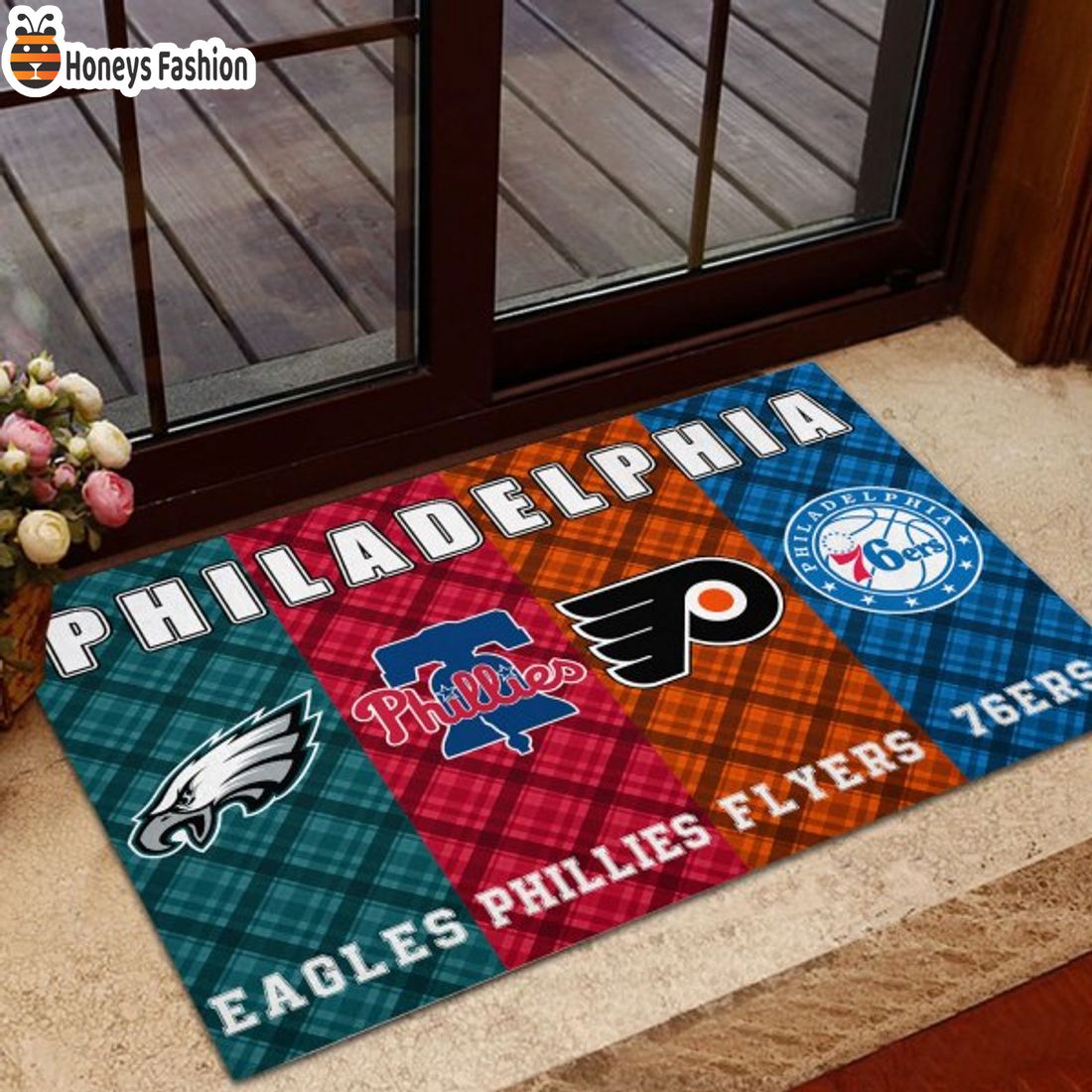 SELLER Philadelphia Eagles Phillies Flyers 76ers Sports Team Doormat