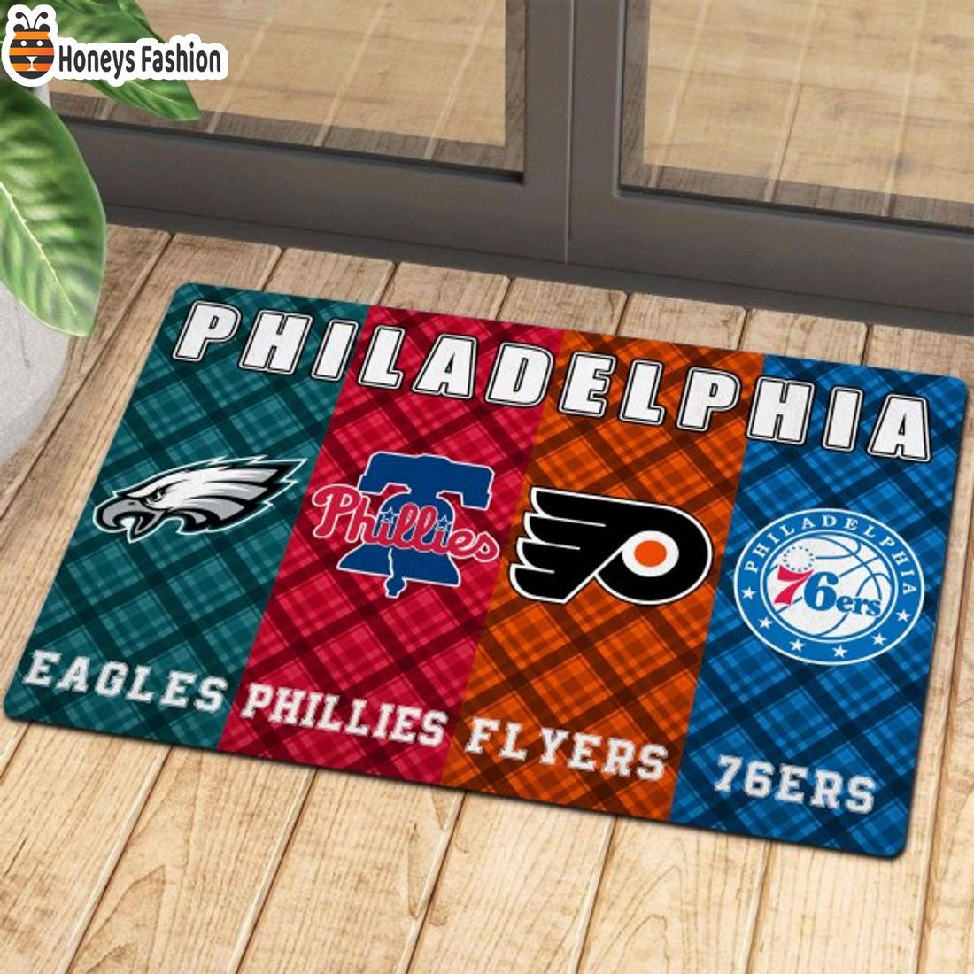 SELLER Philadelphia Eagles Phillies Flyers 76ers Sports Team Doormat