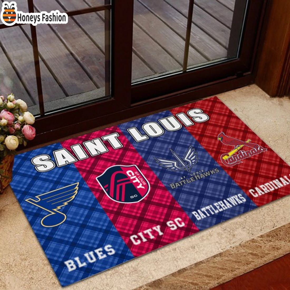 SELLER St Louis Blues City SC Battlehawks Cardinals Sports Team Doormat