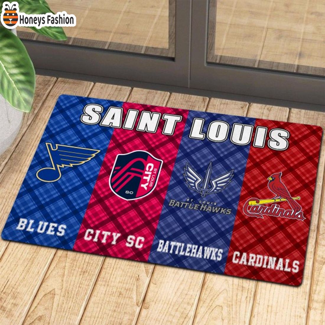 SELLER St Louis Blues City SC Battlehawks Cardinals Sports Team Doormat