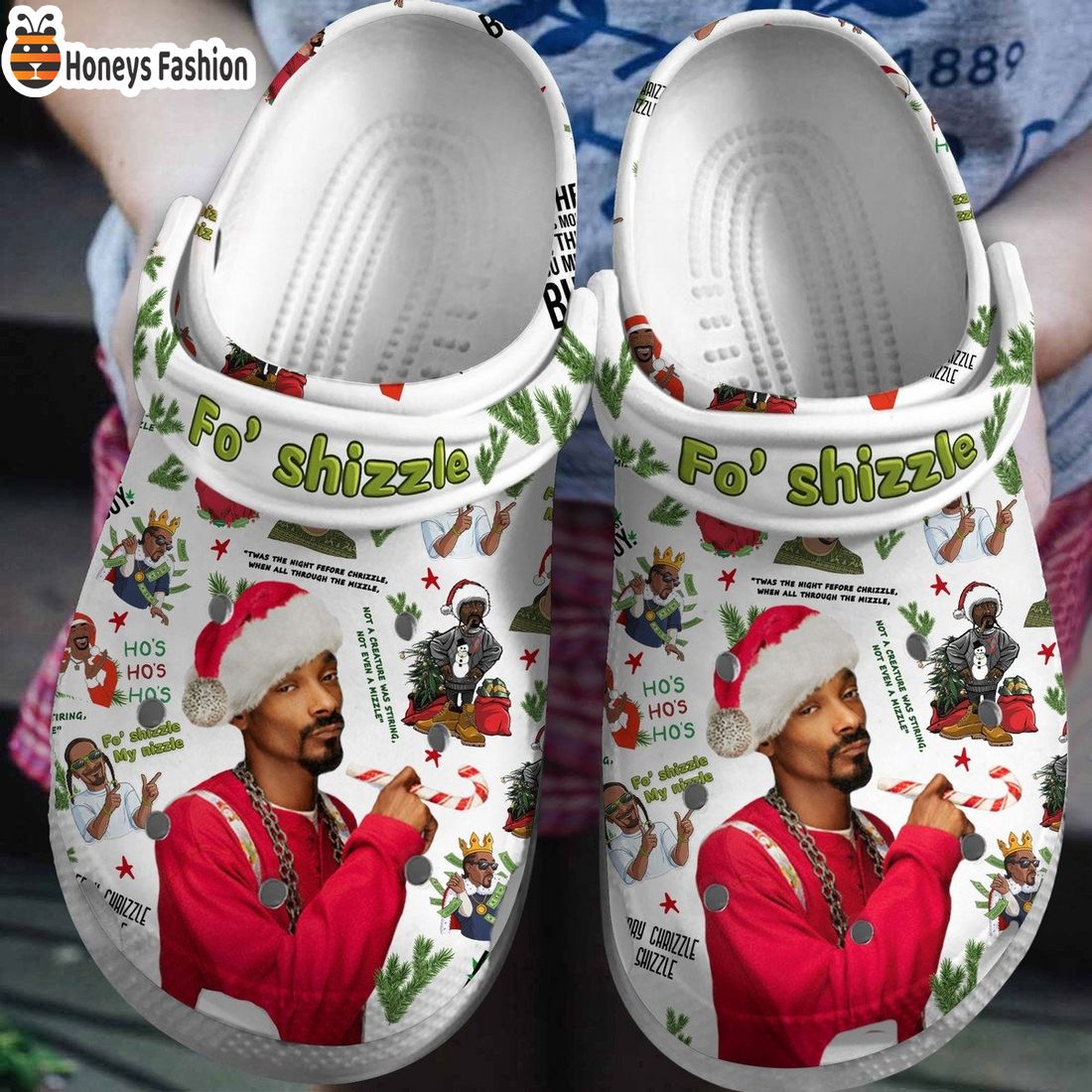 Snoop Dogg Fo Shizzle Christmas Crocs Clogs