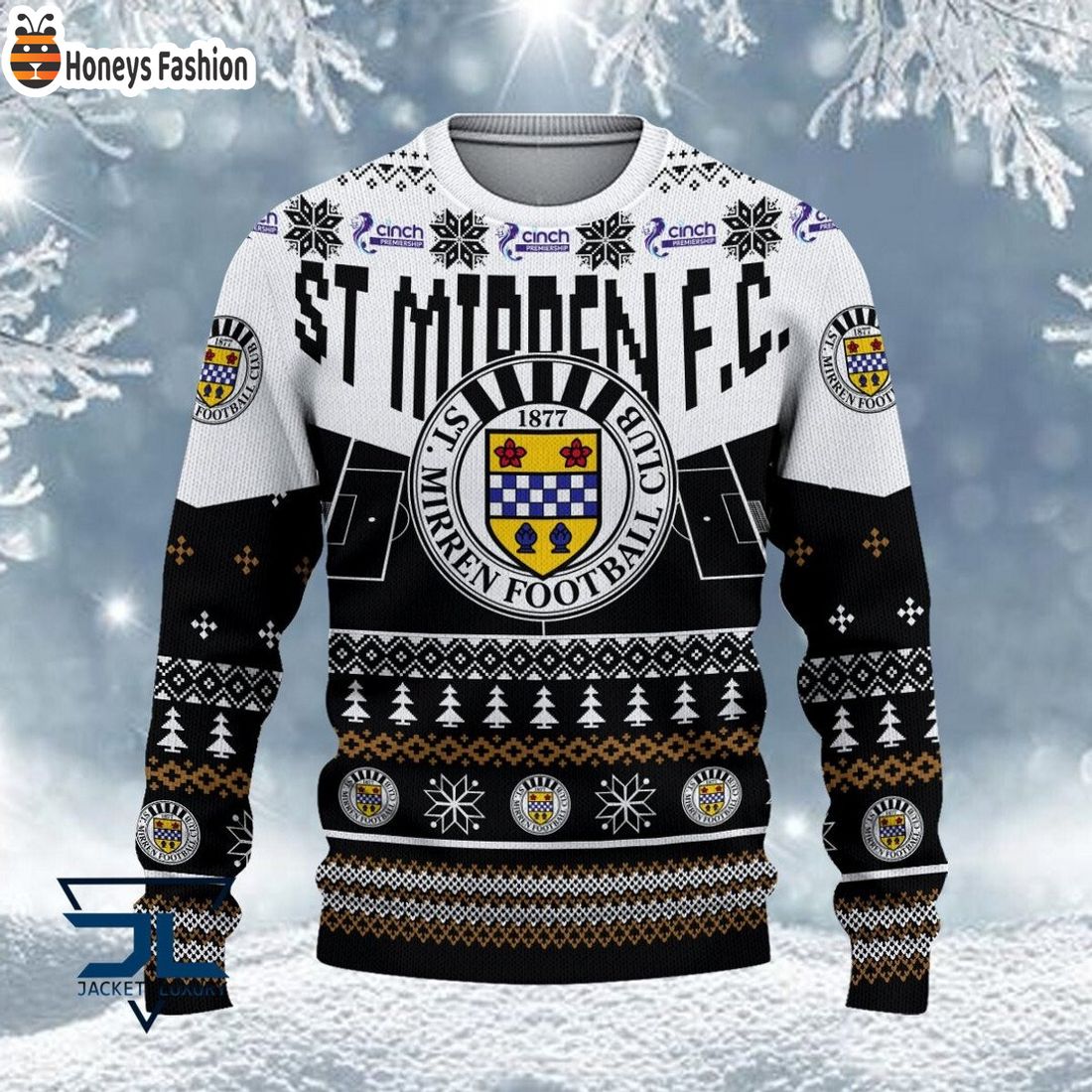 St Mirren FC 2023 Custom Name Ugly Christmas Sweater