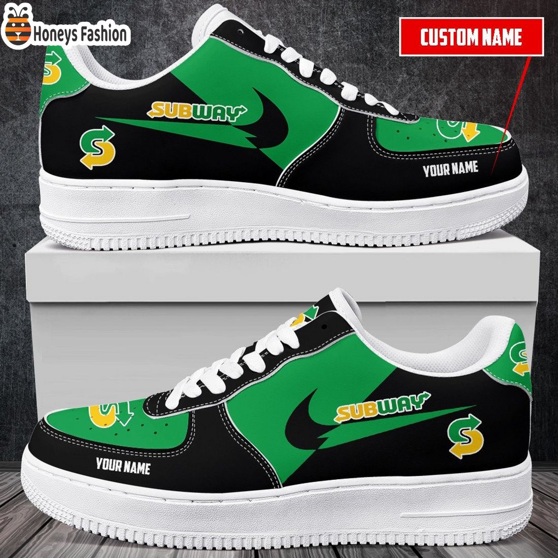 Subway Custom Name Nike Air Force One Shoes