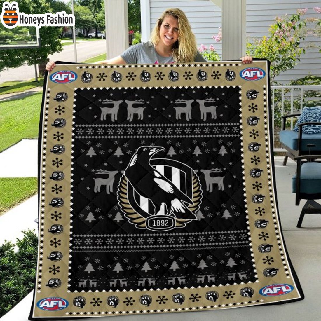 TOP SELLER Collingwood FC 1892 Quilt Blanket