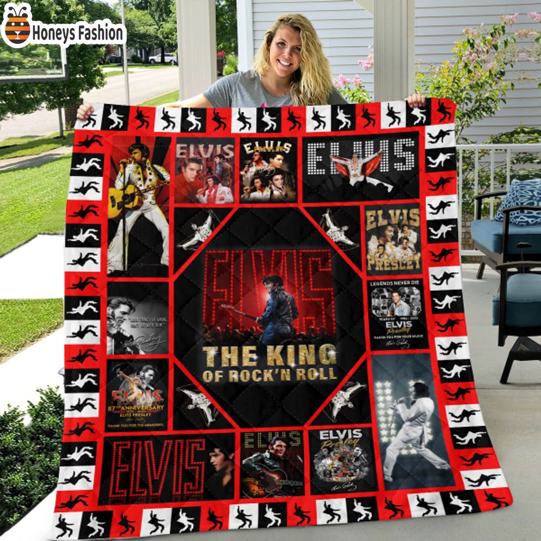 TOP SELLER Elvis Presley The King Of Rock’n Roll Quilt Blanket