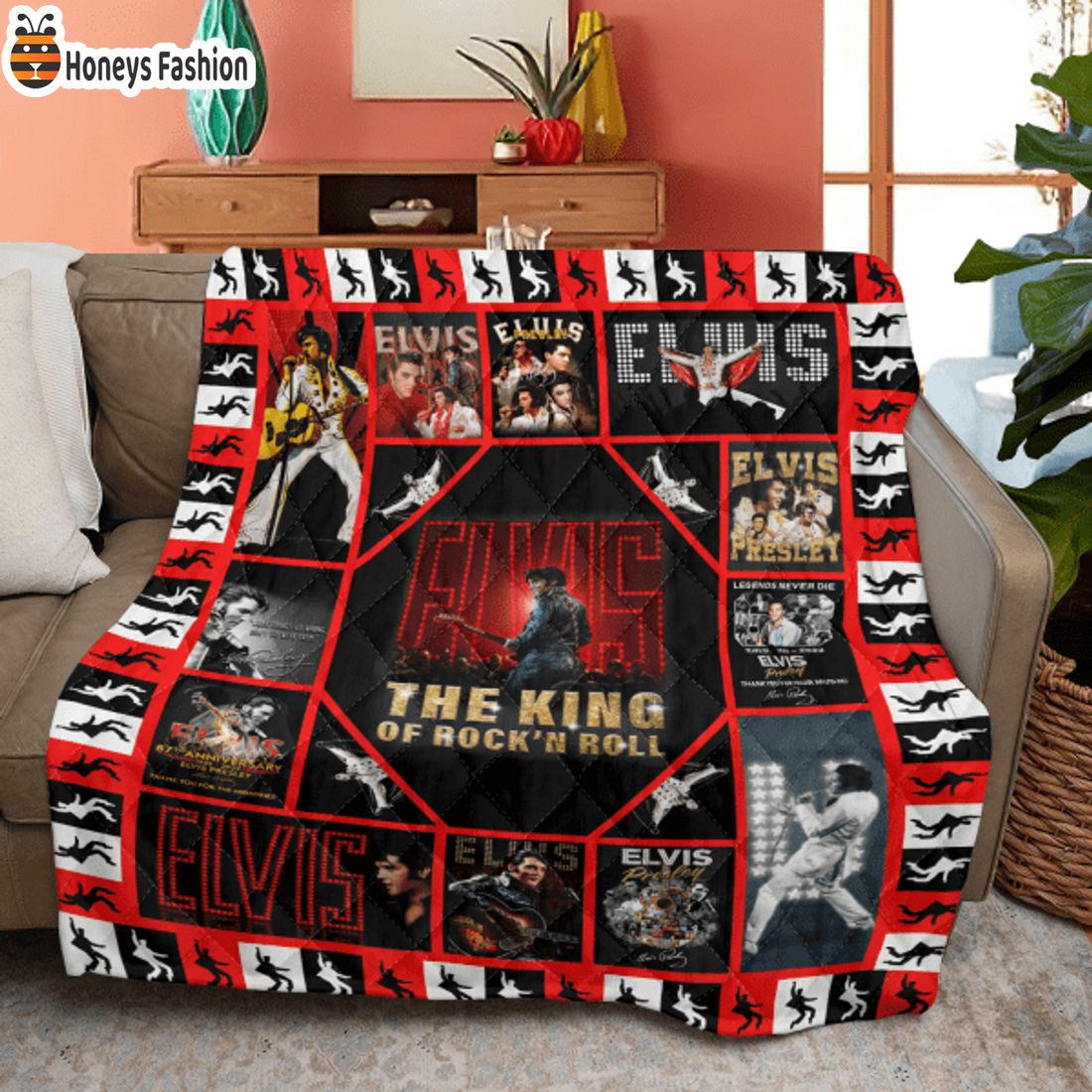 TOP SELLER Elvis Presley The King Of Rock’n Roll Quilt Blanket