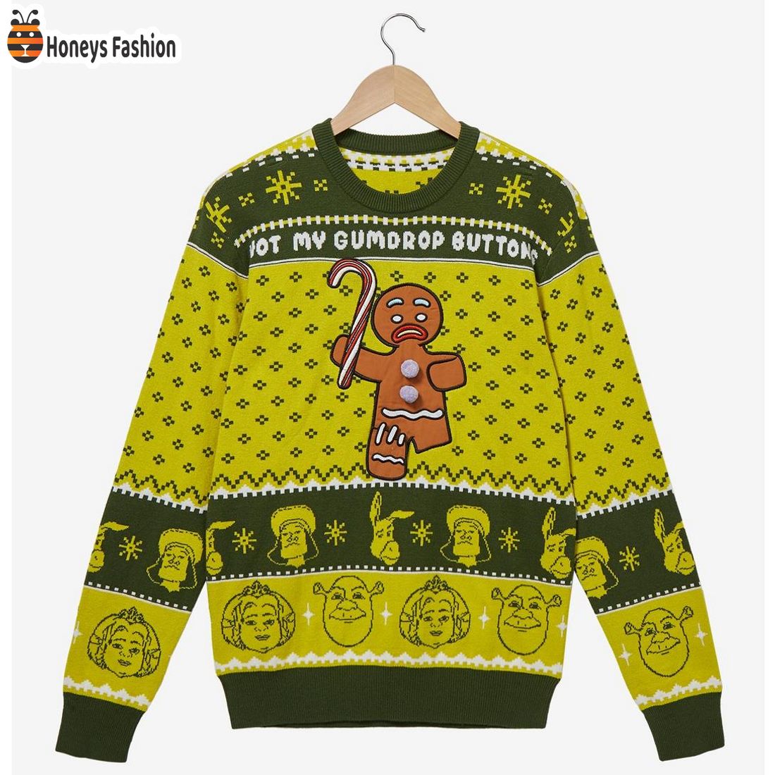 TOP SELLER Gingerbread Man Shrek Gingy Ugly Christmas Sweater