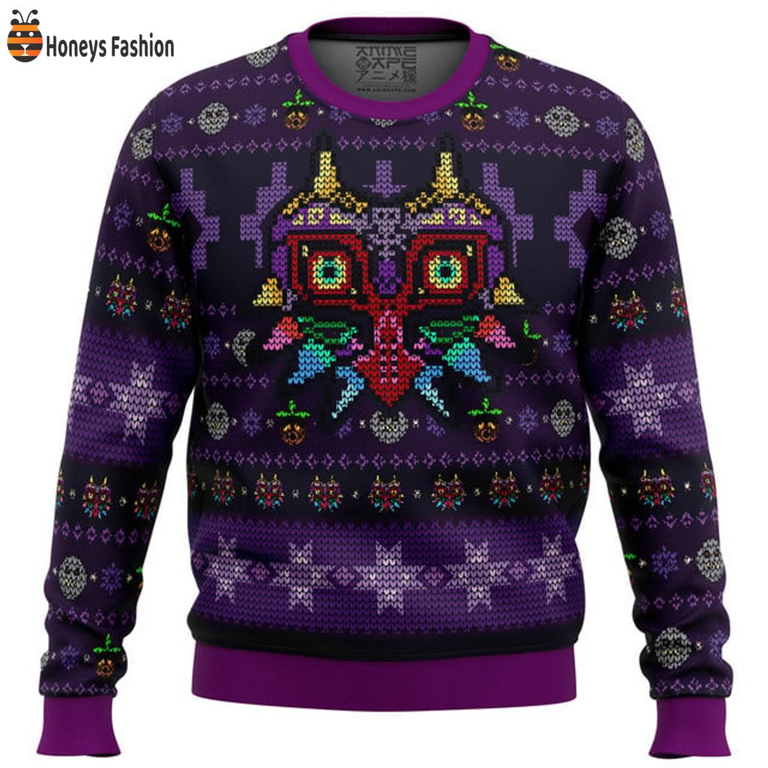 TOP SELLER Legend of Zelda Majoras Mask Seamless Pattern Ugly Christmas Sweater