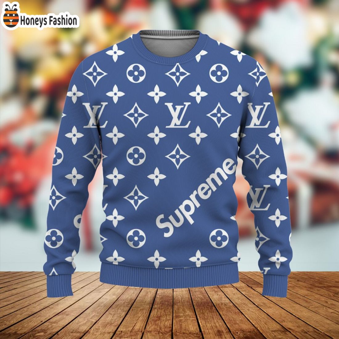 TOP SELLER Louis Vuitton Luxury Brand 2023 Blue Ugly Christmas Sweater