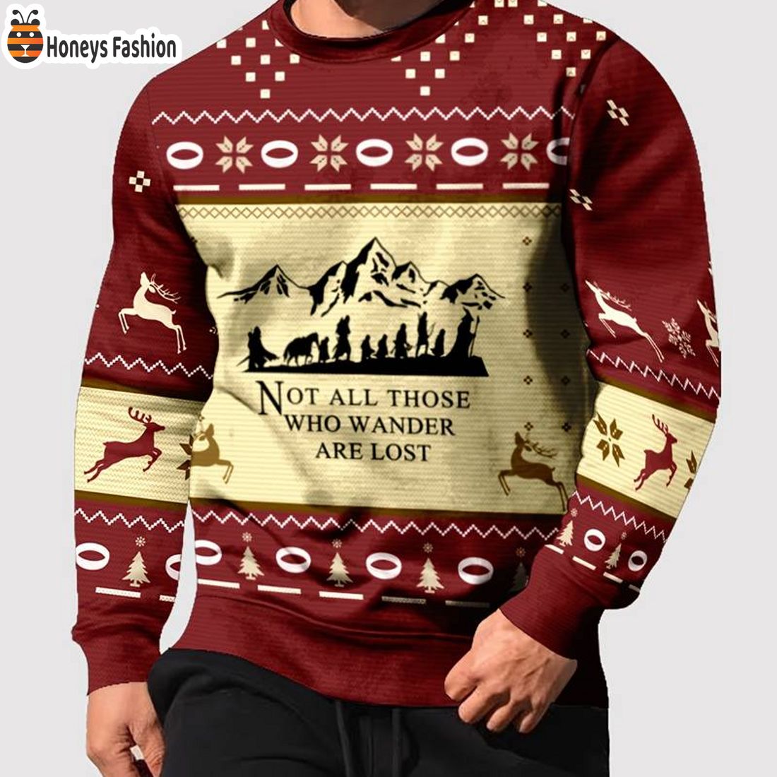 TOP SELLER Moutain Not All Those Who Wander Are Lost Ugly Christmas Sweater