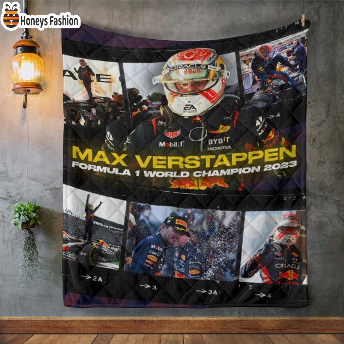 TOP SELLER Red Bull Racing F1 2023 Champion Max Verstappen Quilt Blanket