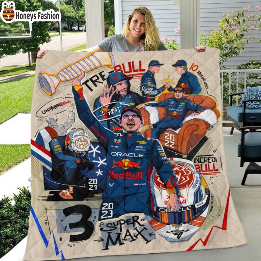 TOP SELLER Red Bull Racing F1 2023 Champion Quilt Blanket