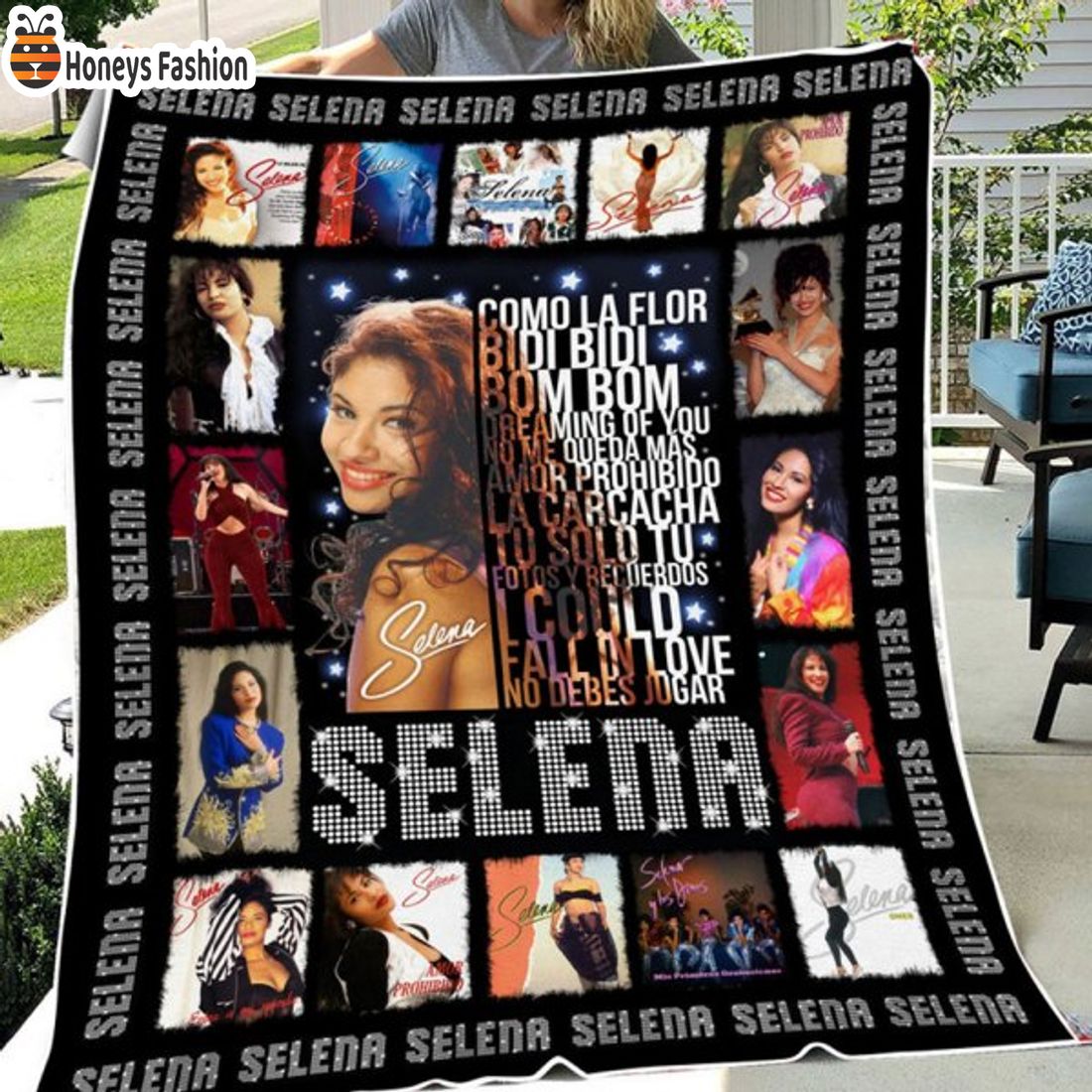 TOP SELLER Selena Quintanilla Pérez Como La Flor Quilt Blanket