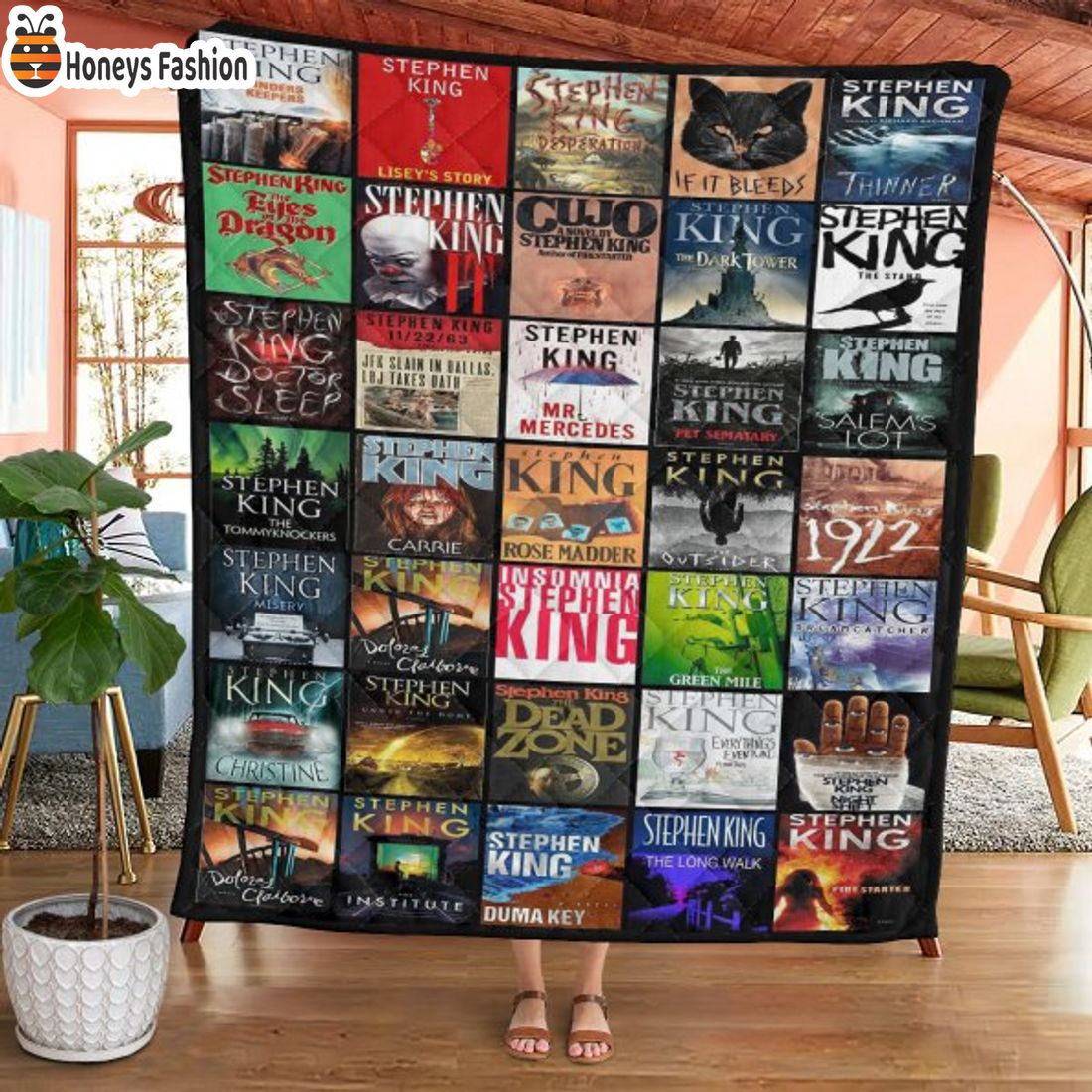 TOP SELLER Stephen King Horror Quilt Blanket