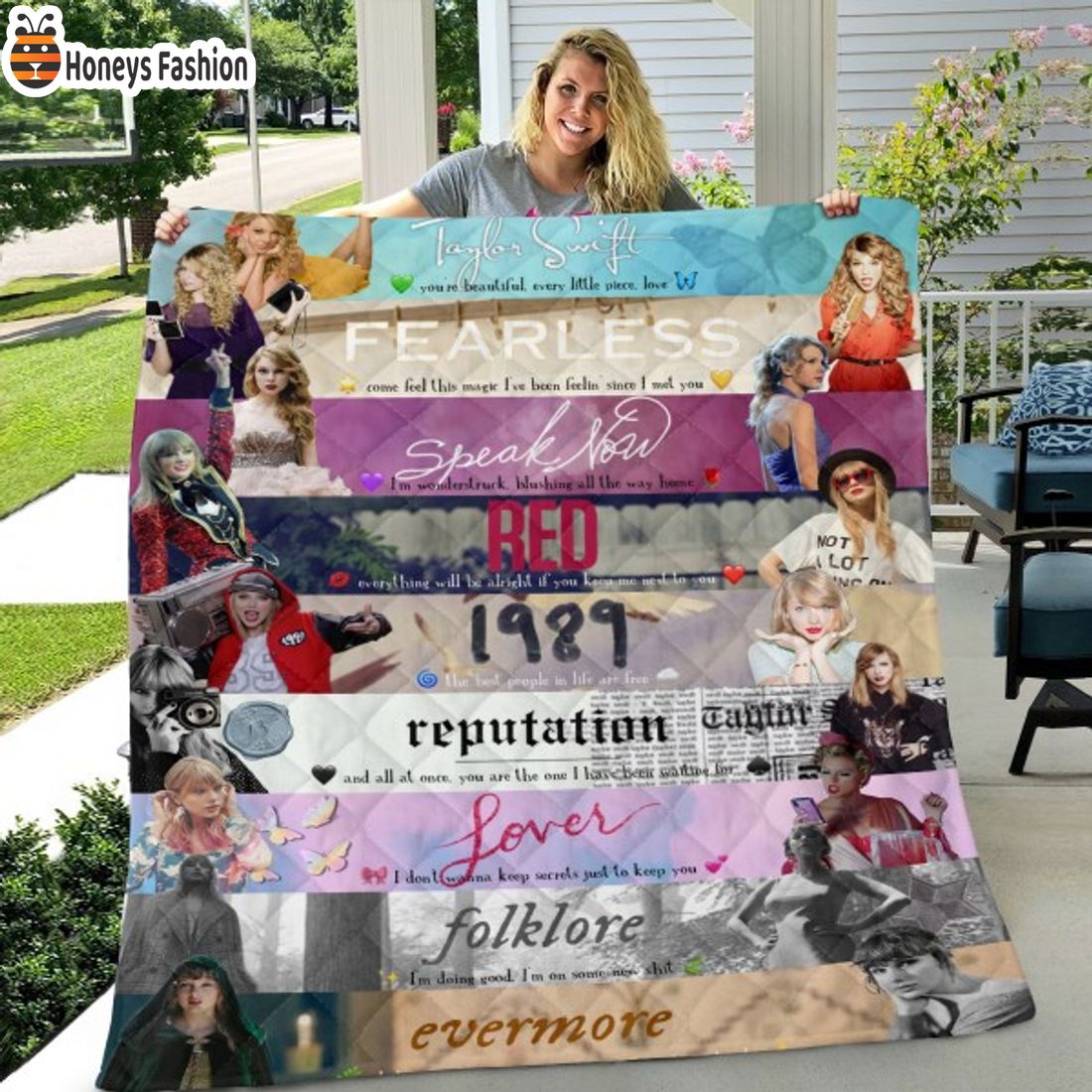 TOP SELLER Taylor Swift Fearless Speak Now Red Quilt Blanket