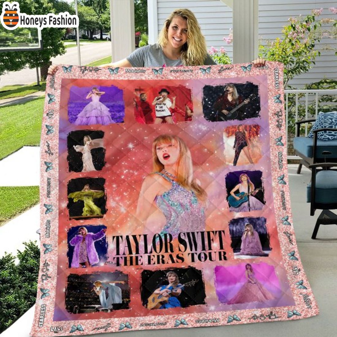 TOP SELLER Taylor Swift The Eras Tour Folklore Quilt Blanket