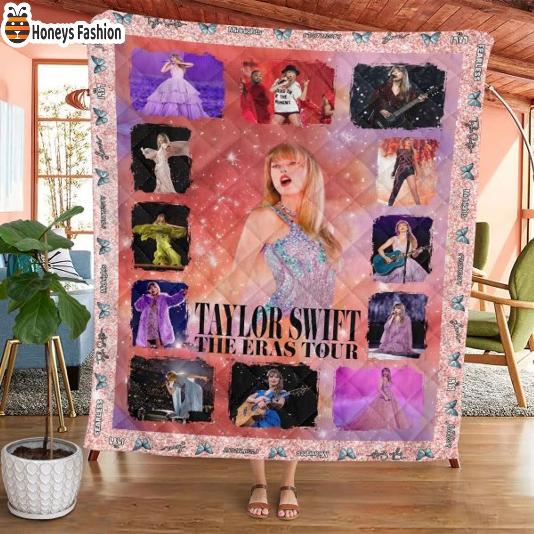 TOP SELLER Taylor Swift The Eras Tour Folklore Quilt Blanket