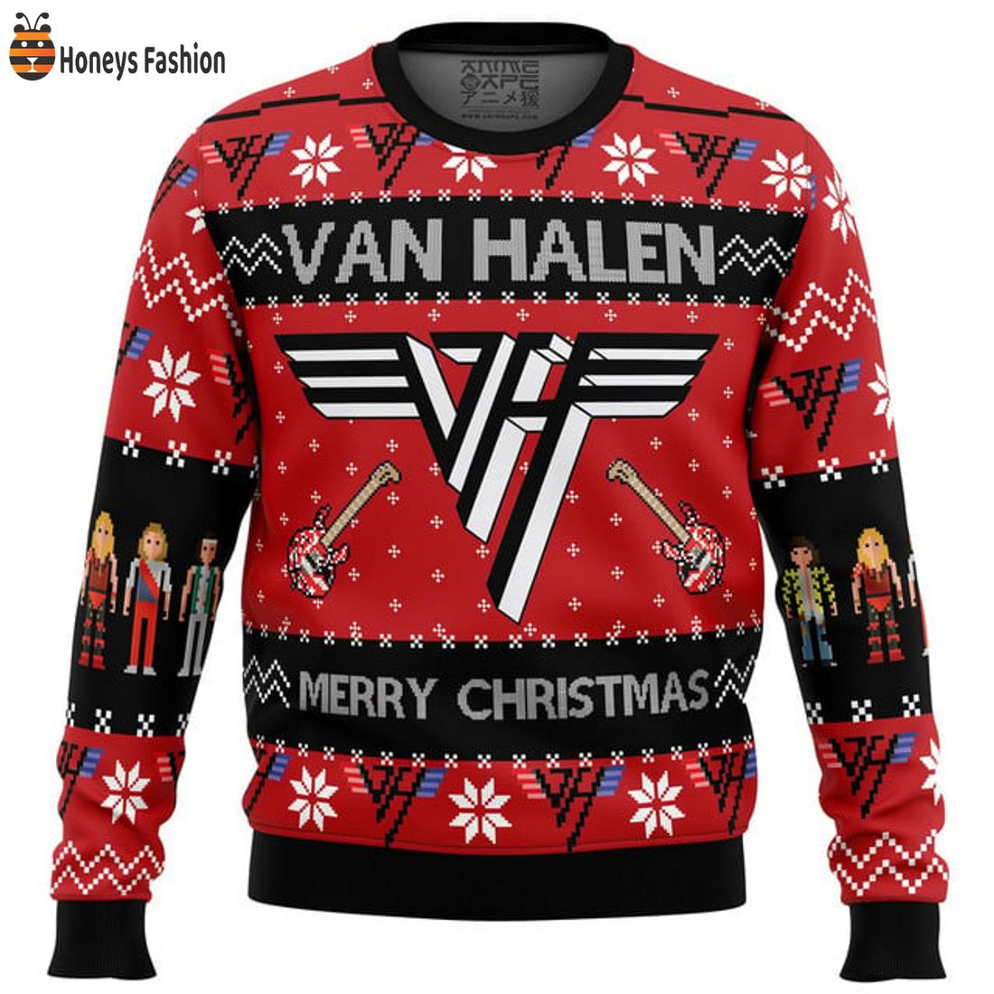 TOP SELLER Van Halen Rock Band Ugly Christmas Sweater