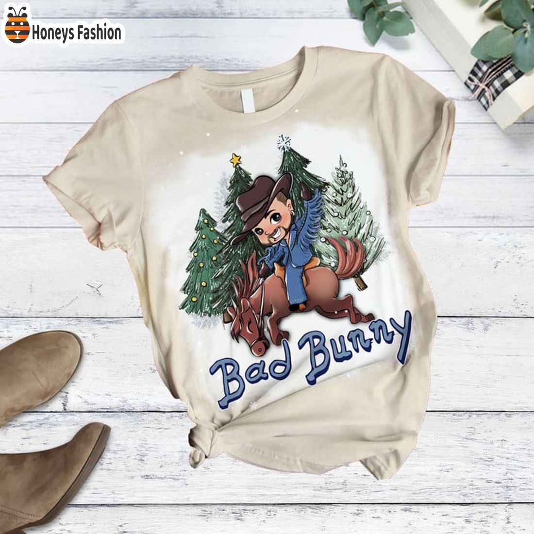 TRENDING Bad Bunny Una Navidad Sin Ti Christmas Pajamas Set