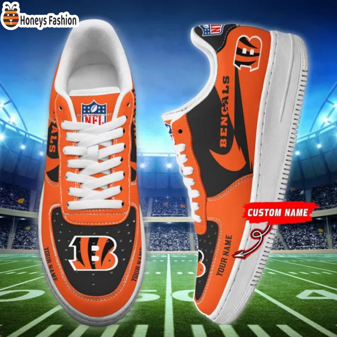 TRENDING Cincinnati Bengals NFL Personalized Name Nike Air Force 1 Sneakers