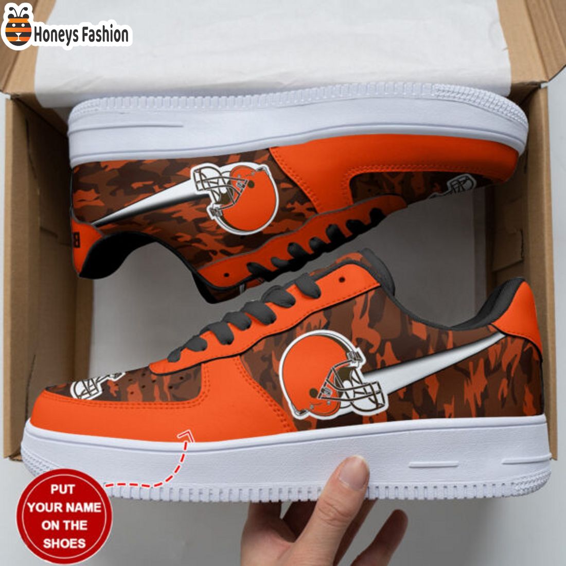 TRENDING Cleveland Browns NFL Personalized Name Nike Air Force 1 Sneakers