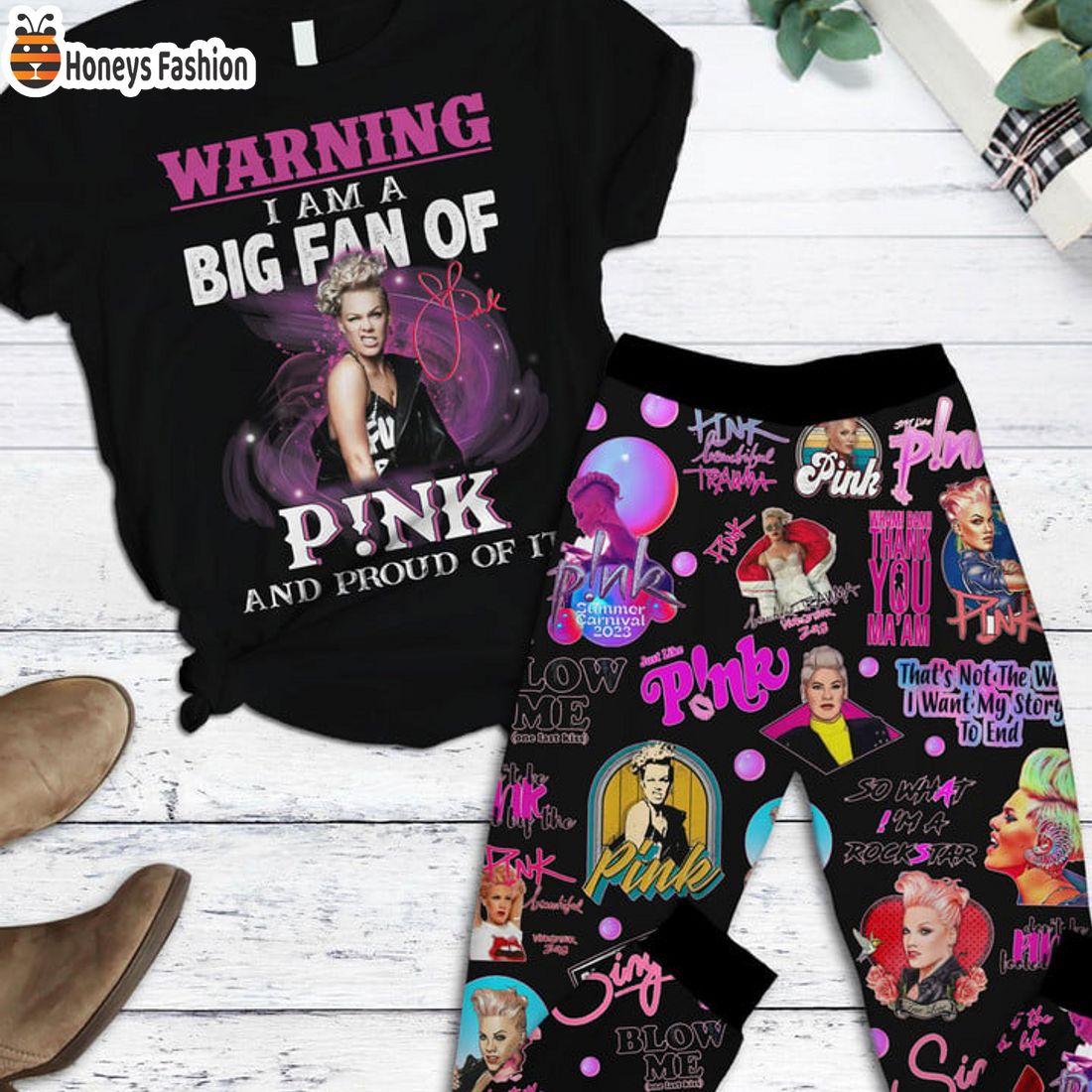 TRENDING Just Like Pink Warning I Am A Big Fan A christmas pajamas set