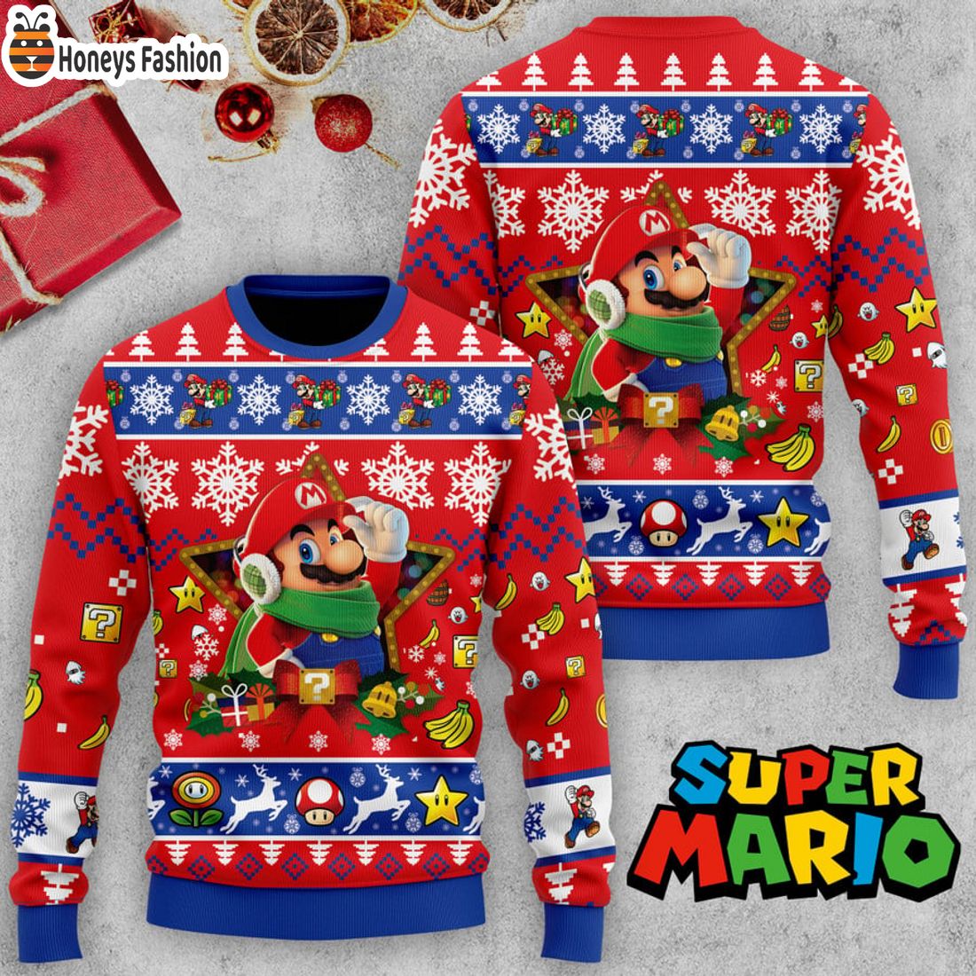 TRENDING Mario Super Mario Ugly Christmas Sweater